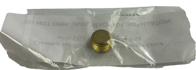 1/8 Inch NPT Pipe Plug (Cleaned & Bagged for Oxygen Service)