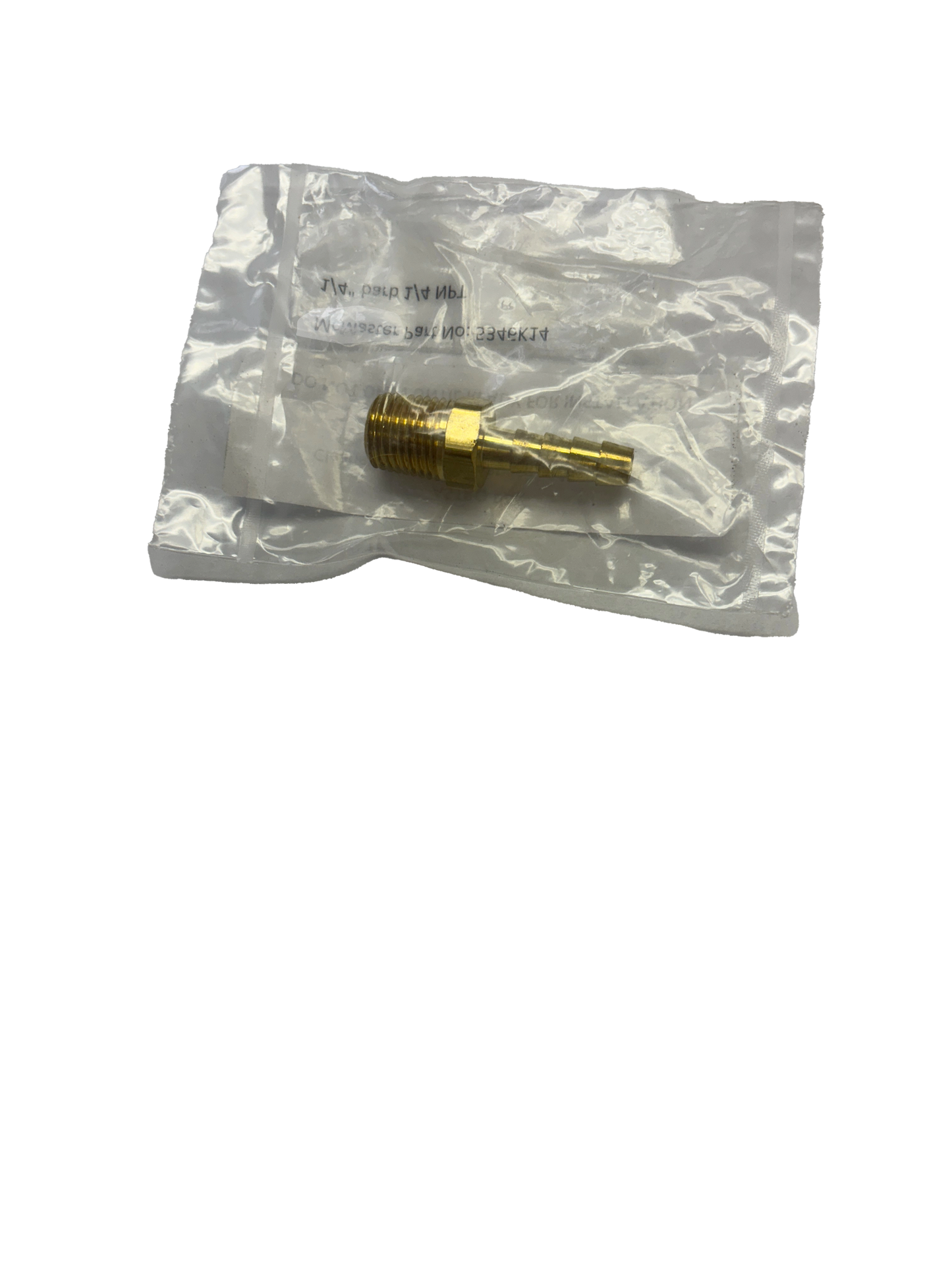 1/4 Inch Hose Barb to 1/4 Inch NPT Male (Cleaned & Bagged for Oxygen Service)