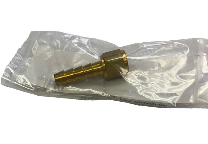1/4 Inch Hose Barb to 1/8 Inch NPT Female (Cleaned & Bagged for Oxygen Service)