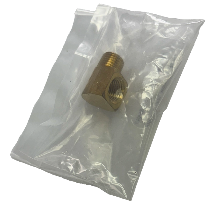1/4 Inch NPT Male to 1/4 Inch NPT Female Street Elbow Threaded (Cleaned & Bagged for Oxygen Service)