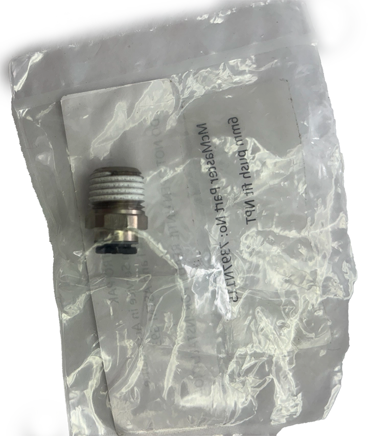 6MM Push Fit to 1/4 NPT Male Pipe Threads (Cleaned & Bagged for Oxygen Service)